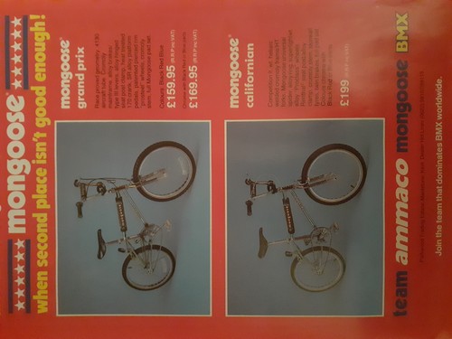 Mongoose bmx retro werbung - retro,